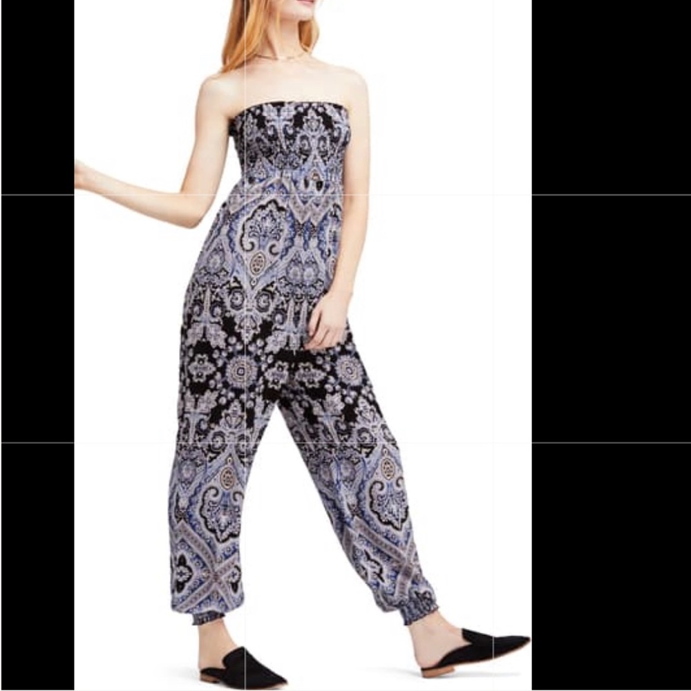 Free People Strapless Jumpsuit